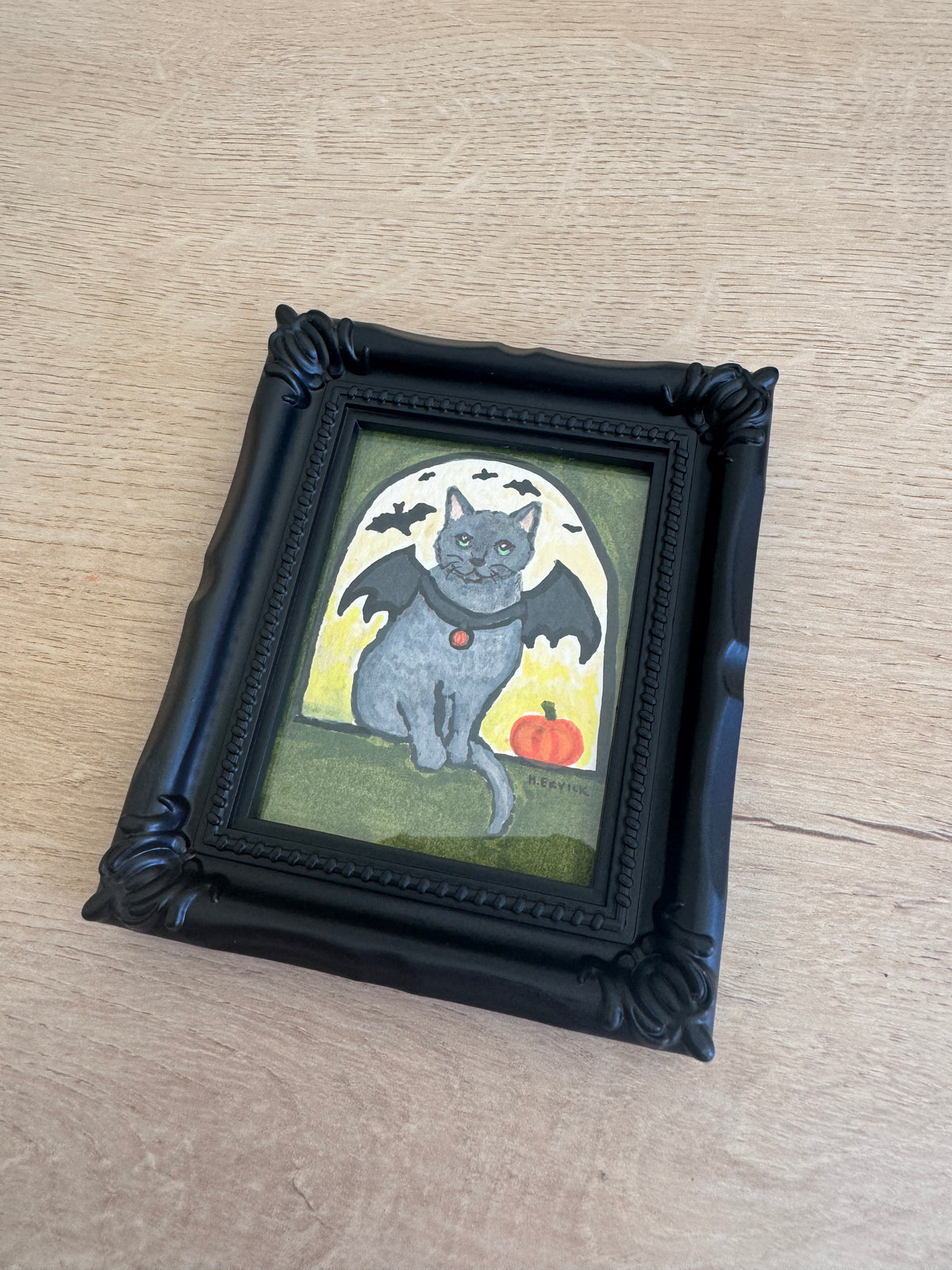Day 6: Tiny Bat Kitty Original Spooky Cutie