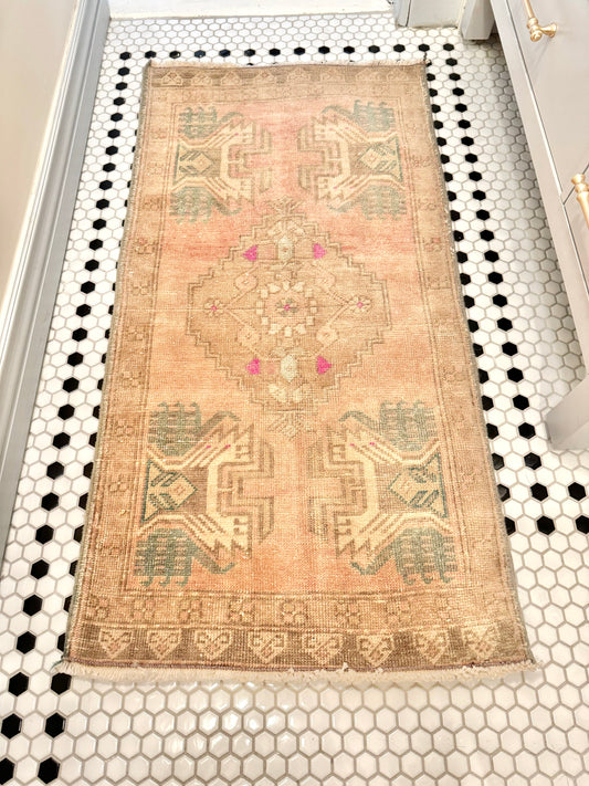 Vintage Turkish Rug 001 |  3'6 x 1'10