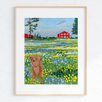 Baby Kevin in the Wildflowers - Fine Art Print