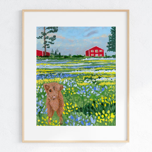 Baby Kevin in the Wildflowers - Fine Art Print