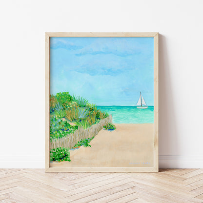 "Calm Blue Dunes" - Beach Fine Art Print - Stories from the Shore Collection