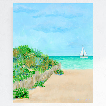 "Calm Blue Dunes" - Beach Fine Art Print - Stories from the Shore Collection