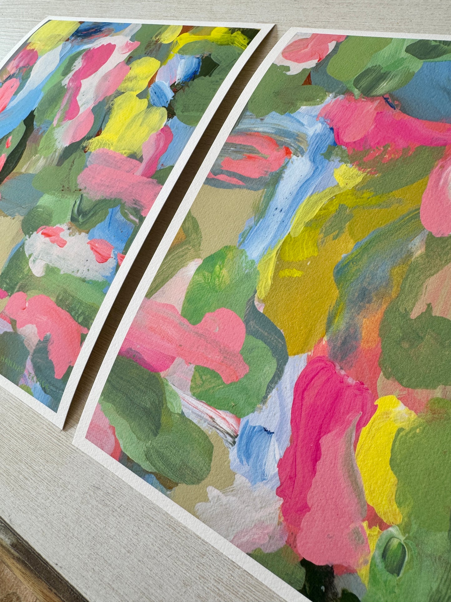 2 Print Set - Colorful Abstract Paintings - "Childlike Wonder" and "Finding Your Light"