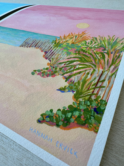 "Pink Glow Dunes" - Beach Fine Art Print - Stories from the Shore Collection