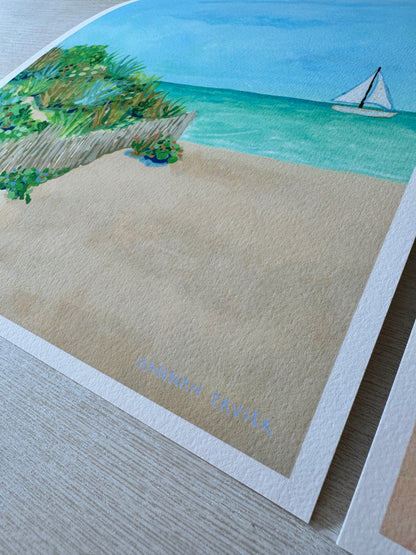 "Calm Blue Dunes" - Beach Fine Art Print - Stories from the Shore Collection
