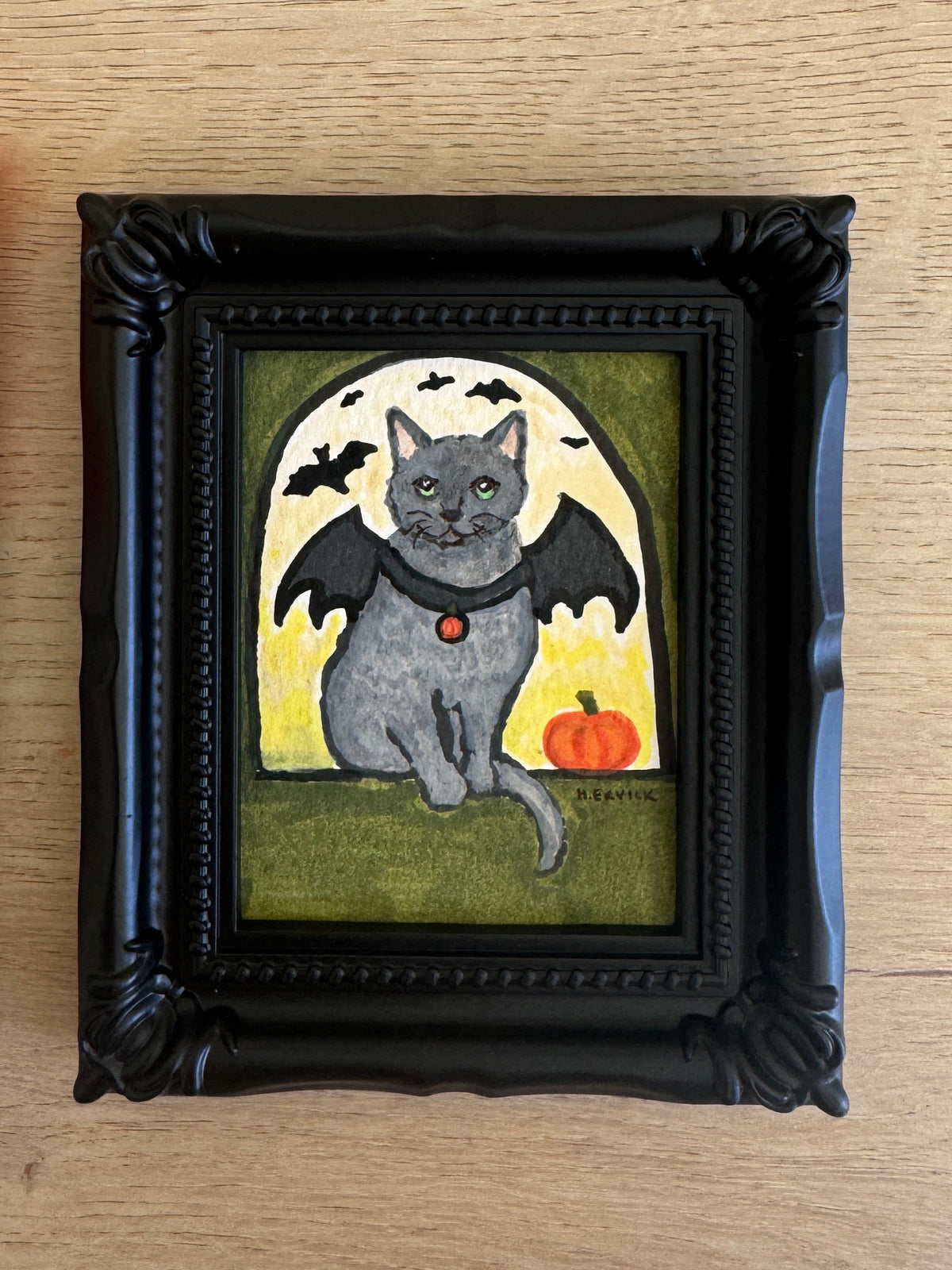 Day 6: Tiny Bat Kitty Original Spooky Cutie
