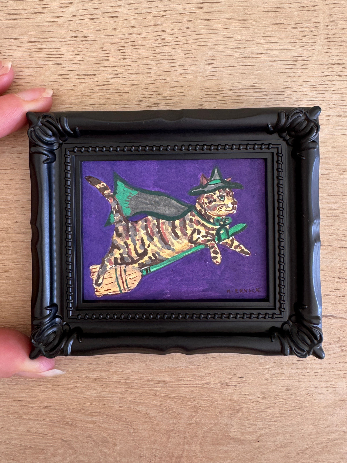 Day 2: Tiny Magical Tabby Witch Original Spooky Cutie