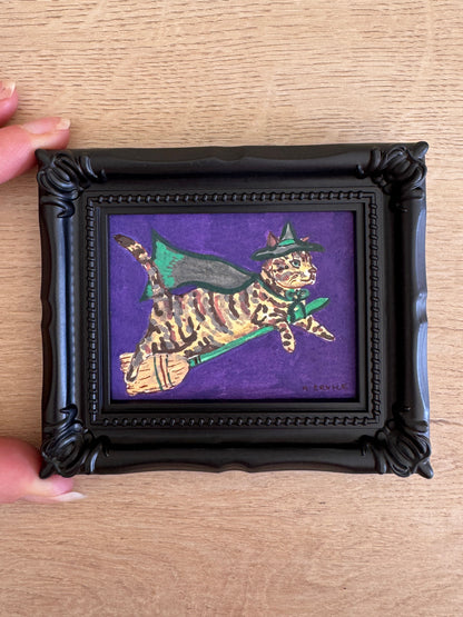 Day 2: Tiny Magical Tabby Witch Original Spooky Cutie