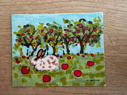 Day 9- Tiny Bunny Visits an Apple Orchard - Spooky Cutie