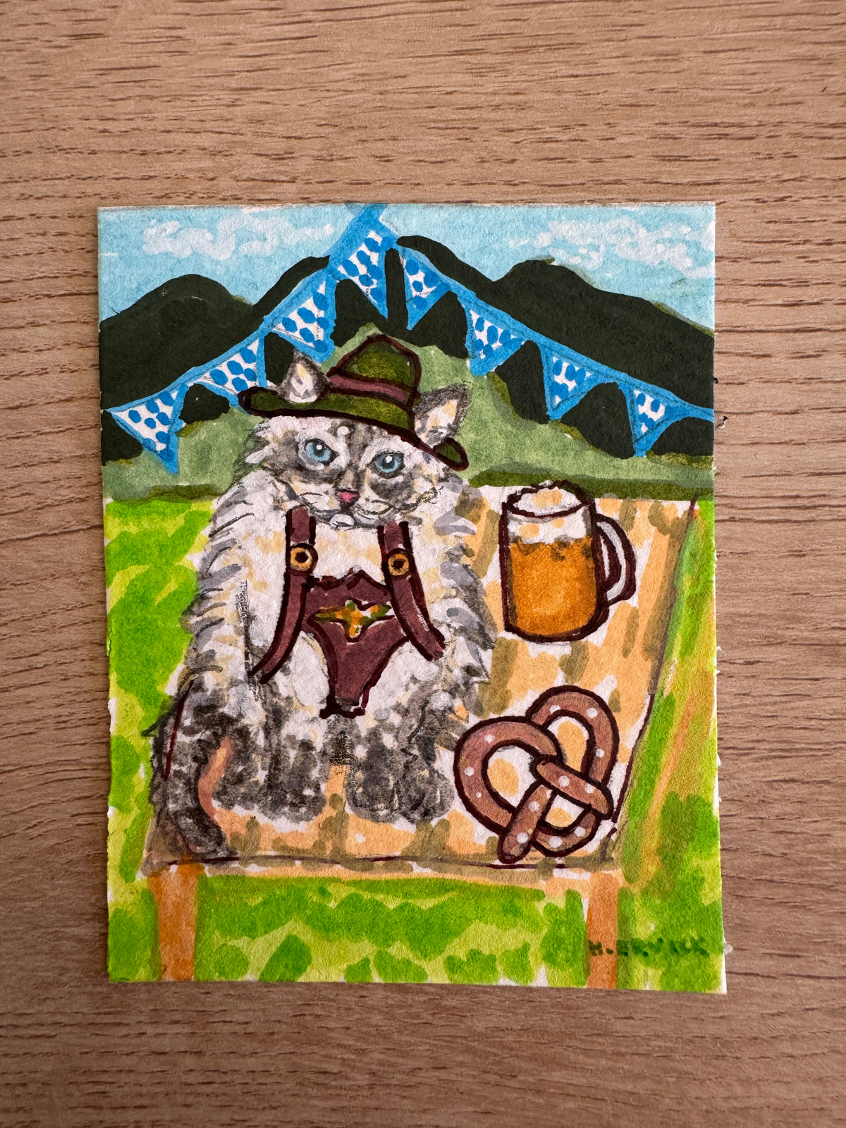 Day 12- Fluffy Kitty Goes to Oktoberfest - Spooky Cutie
