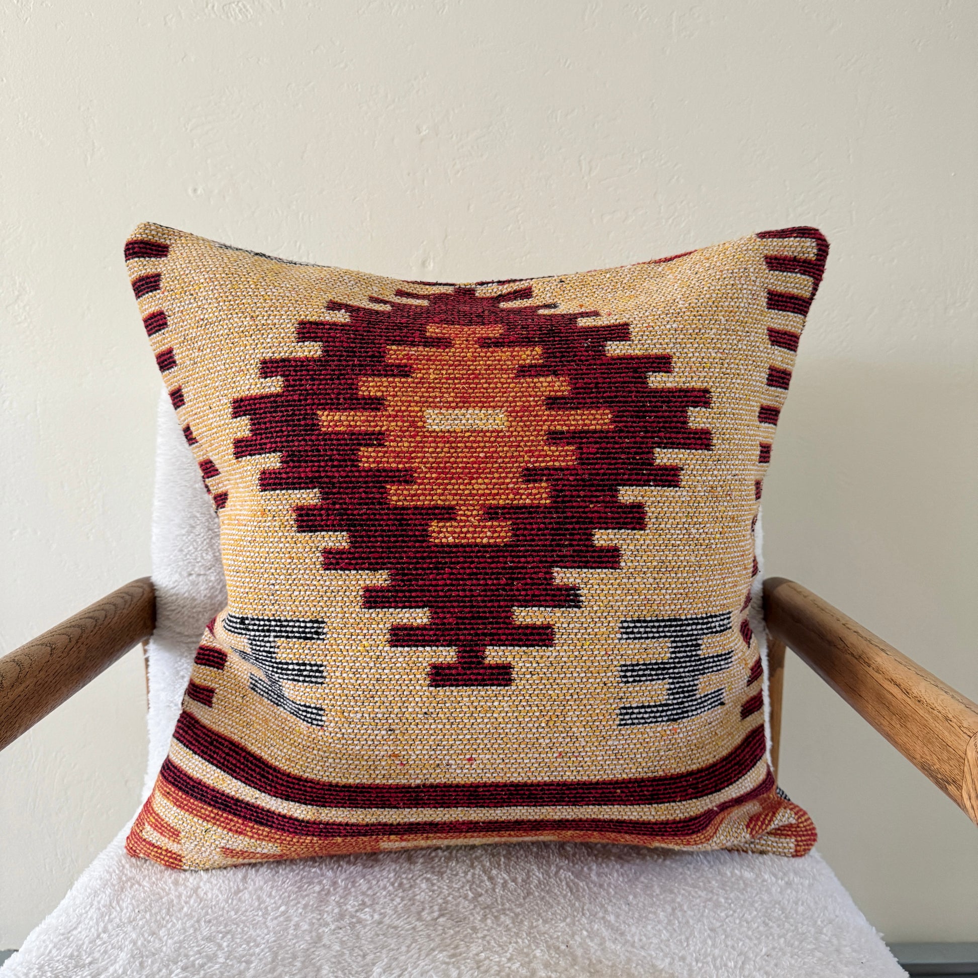 Turkish Kilim Tribal Rugs Throw Pillow 20x20