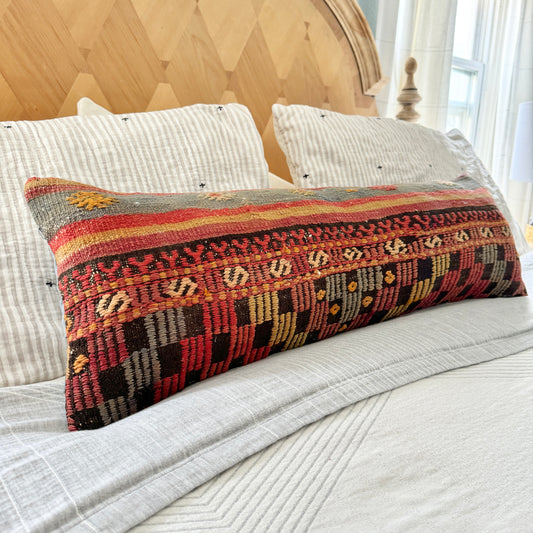 Kilim Lumbar Pillow 019 | 12" x 36"