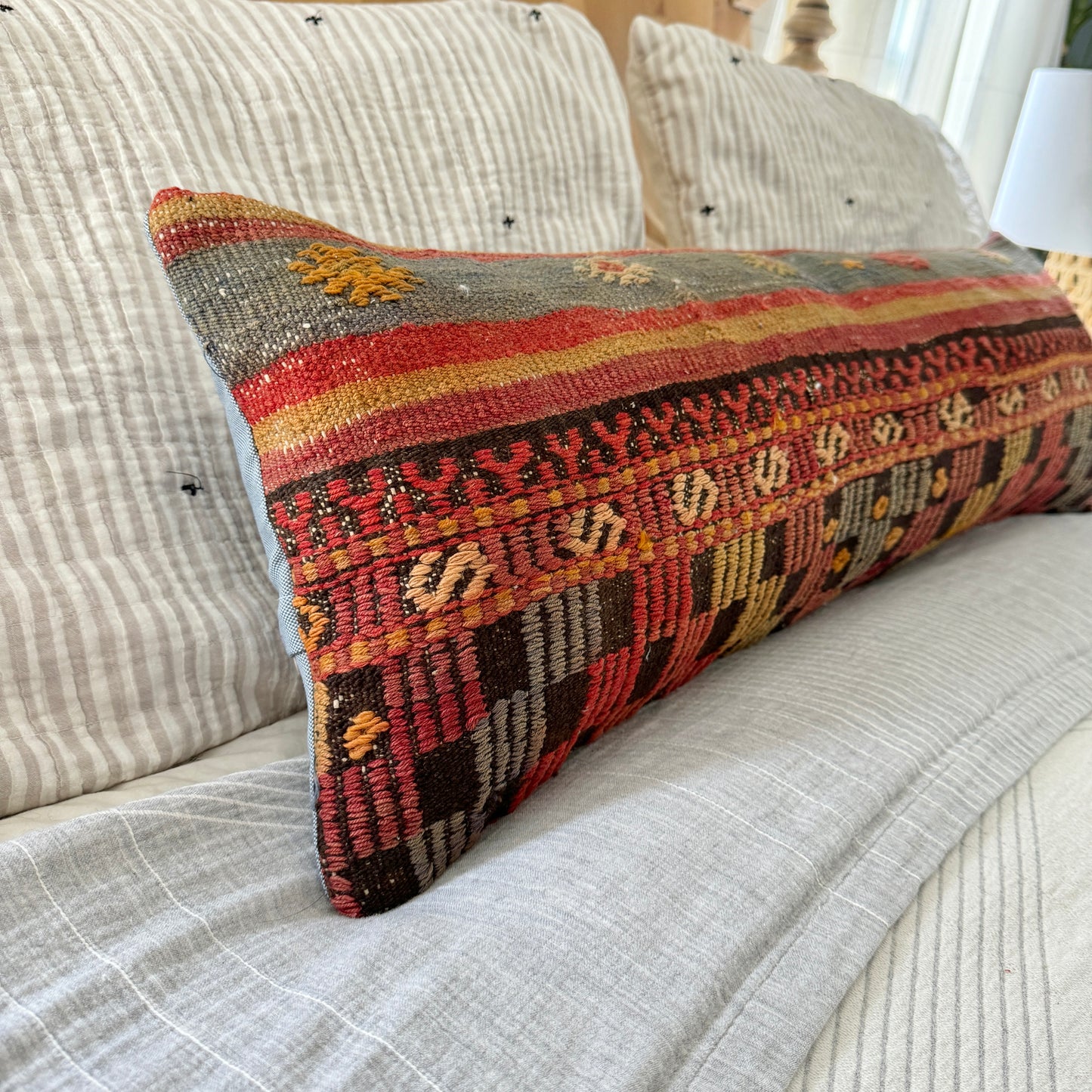 Kilim Lumbar Pillow 019 | 12" x 36"