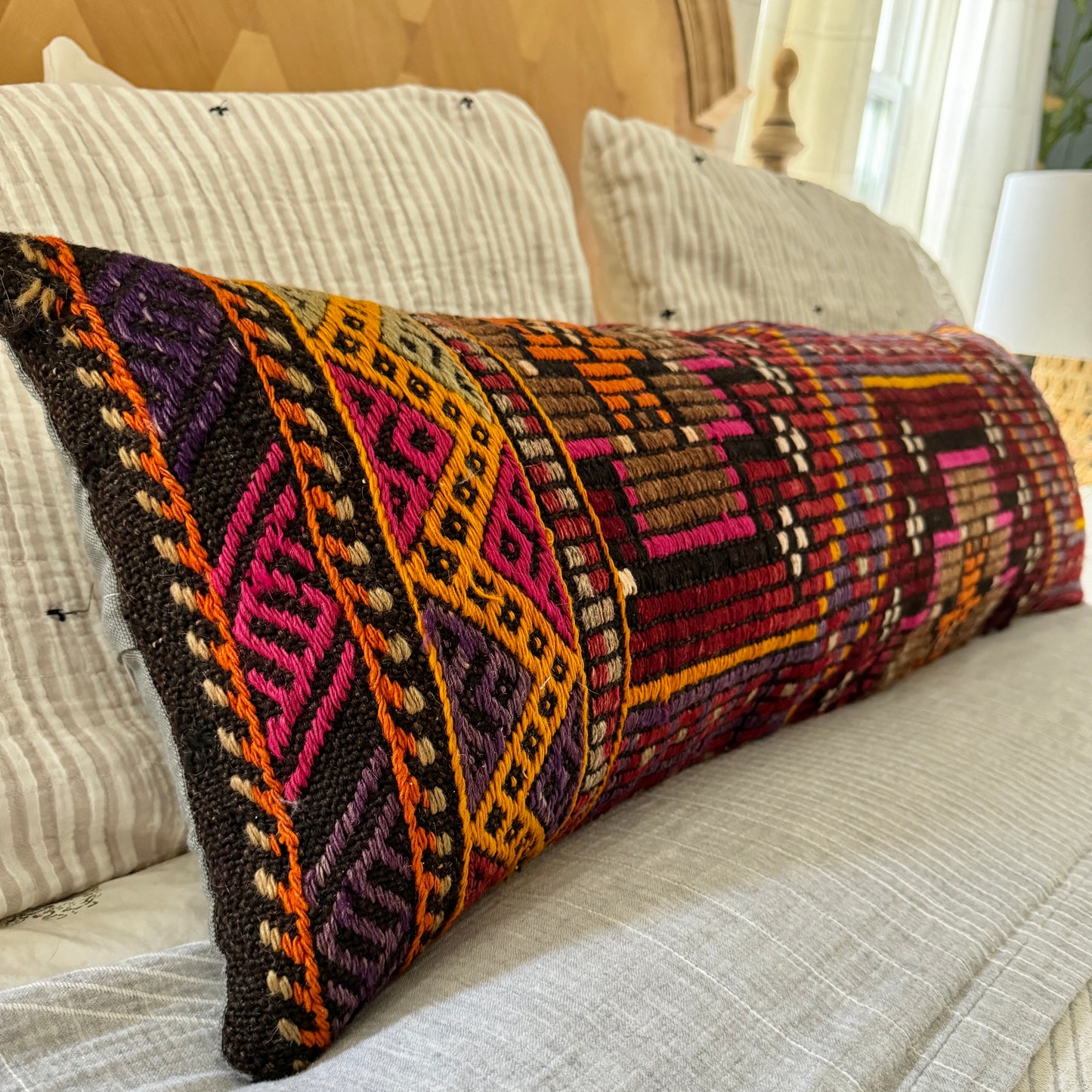 Kilim Lumbar Pillow 017 | 12" x 36"