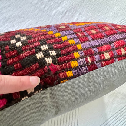 Kilim Lumbar Pillow 017 | 12" x 36"