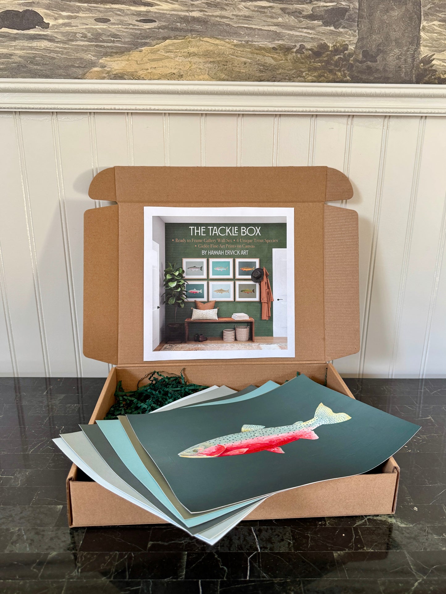 "The Tackle Box" Gallery Wall Set of 6 - Trout Fine Art Print Set