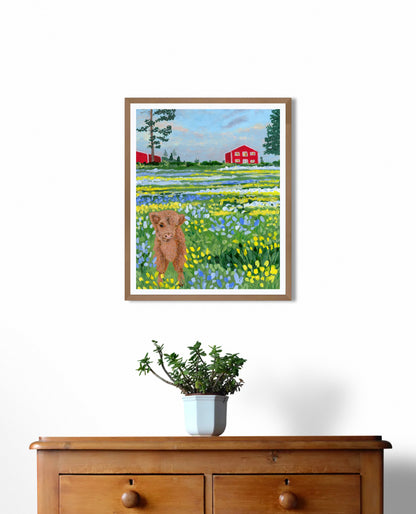 Baby Kevin in the Wildflowers - Fine Art Print - 8x10