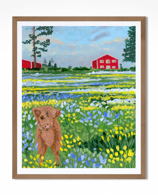 Baby Kevin in the Wildflowers - Fine Art Print - 8x10