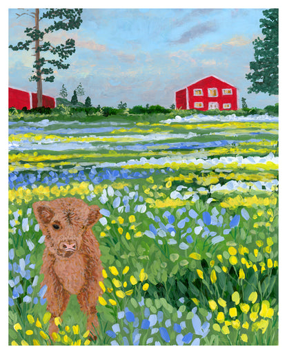 Baby Kevin in the Wildflowers - Fine Art Print - 8x10