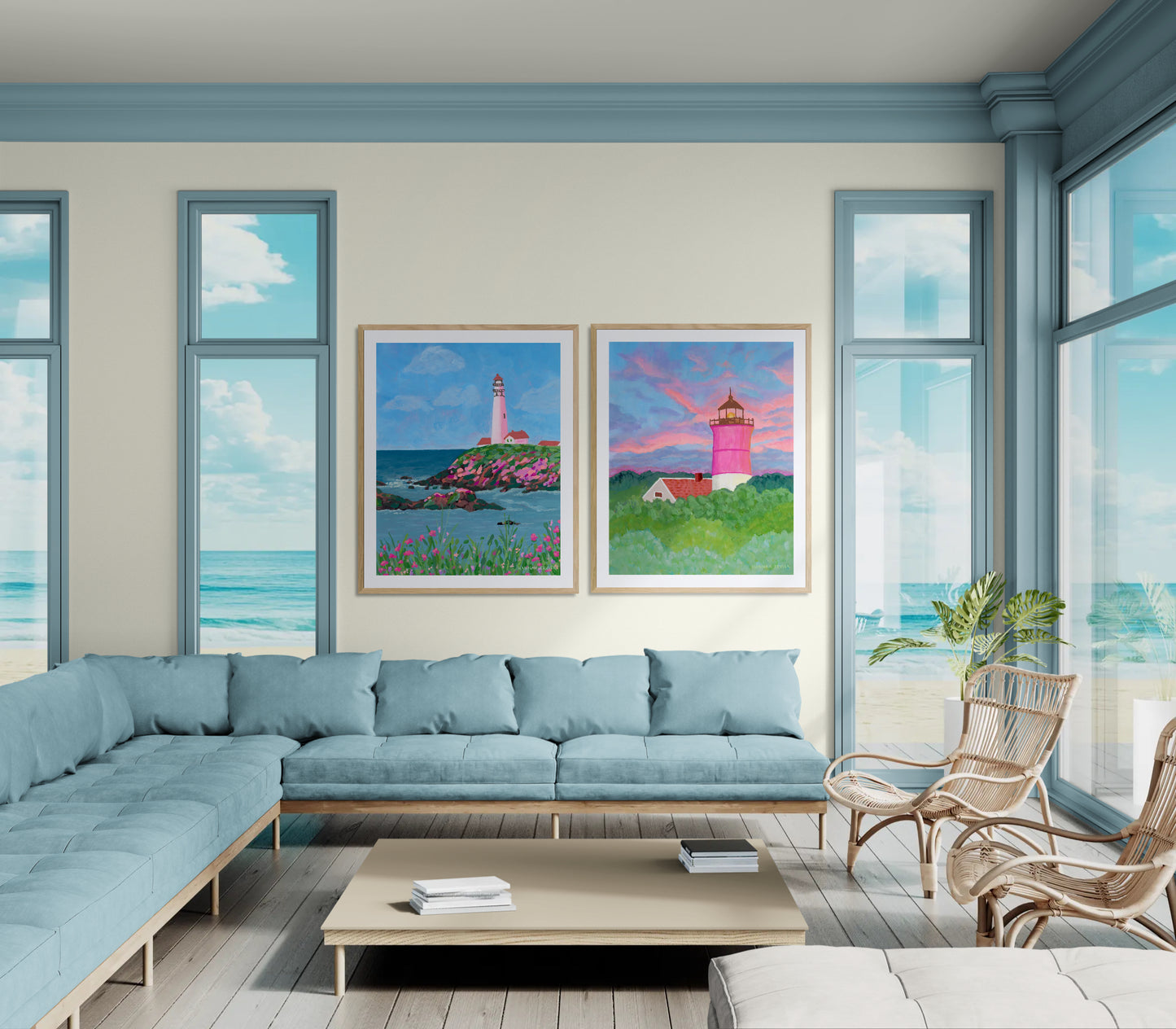 "Beacon Among the Trees" - Lighthouse Fine Art Print - Stories from the Shore Collection