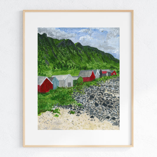 "Norway Beach Huts" Fine Art Print