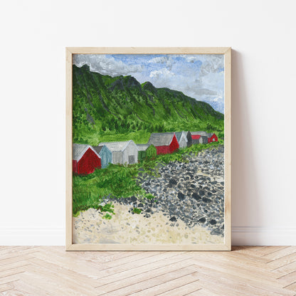 "Norway Beach Huts" Fine Art Print