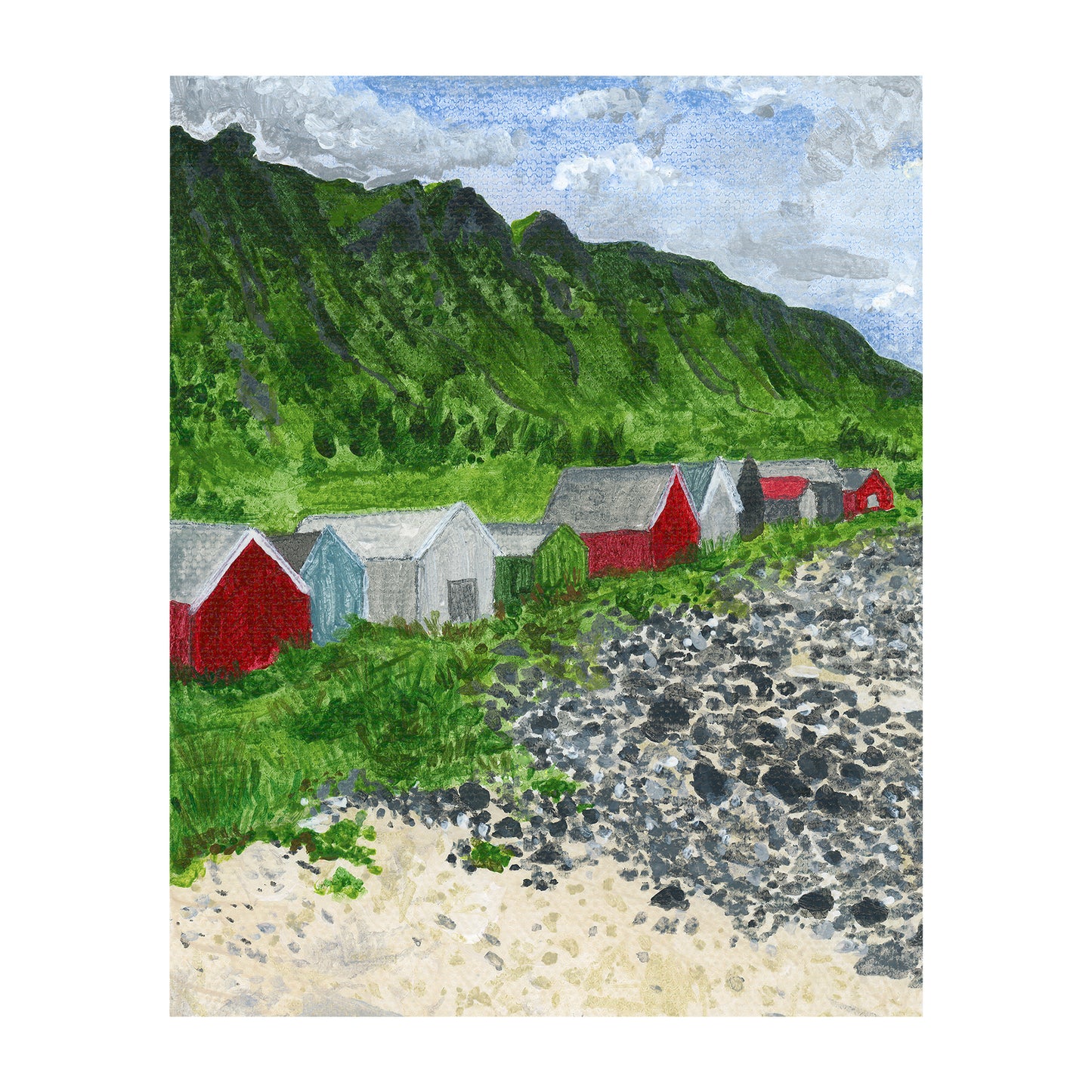 "Norway Beach Huts" Fine Art Print