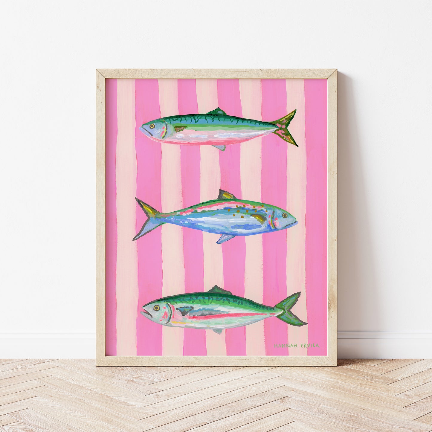 "Pink Striped Mackerels"  - Fine Art Print - Stories from the Shore Collection
