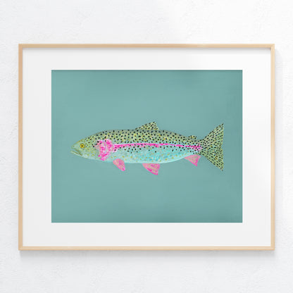 "Ronnie the Rainbow Trout" Fine Art Print