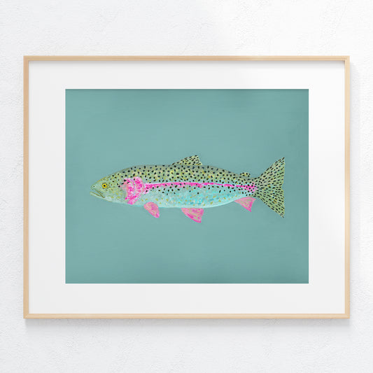 "Ronnie the Rainbow Trout" Fine Art Print