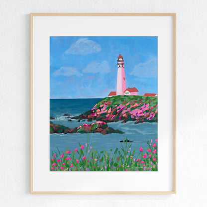 "Still Waters Steady Light" - Lighthouse Fine Art Print - Stories from the Shore Collection