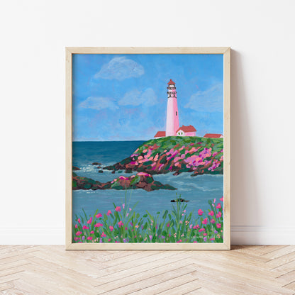 "Still Waters Steady Light" - Lighthouse Fine Art Print - Stories from the Shore Collection