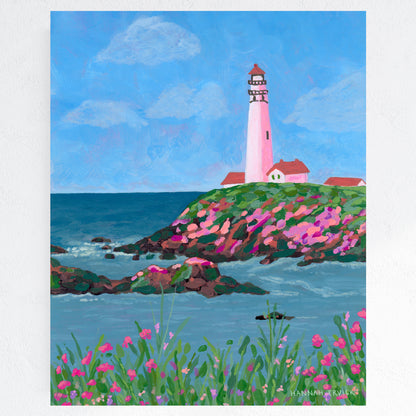 "Still Waters Steady Light" - Lighthouse Fine Art Print - Stories from the Shore Collection