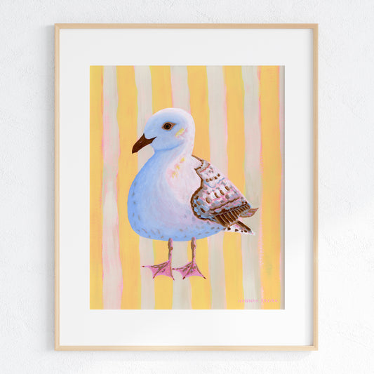"Yellow Chonky Seagull" - Fine Art Print - Stories from the Shore Collection