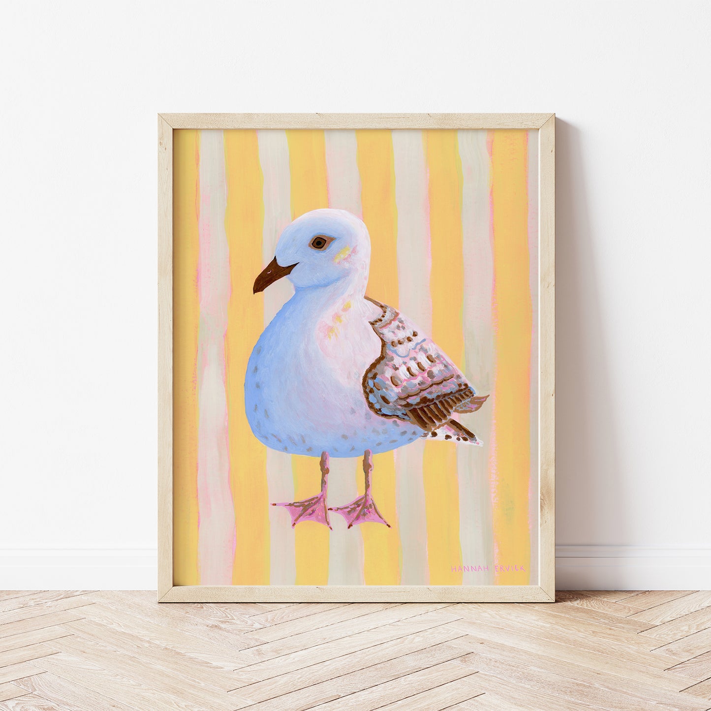 "Yellow Chonky Seagull" - Fine Art Print - Stories from the Shore Collection