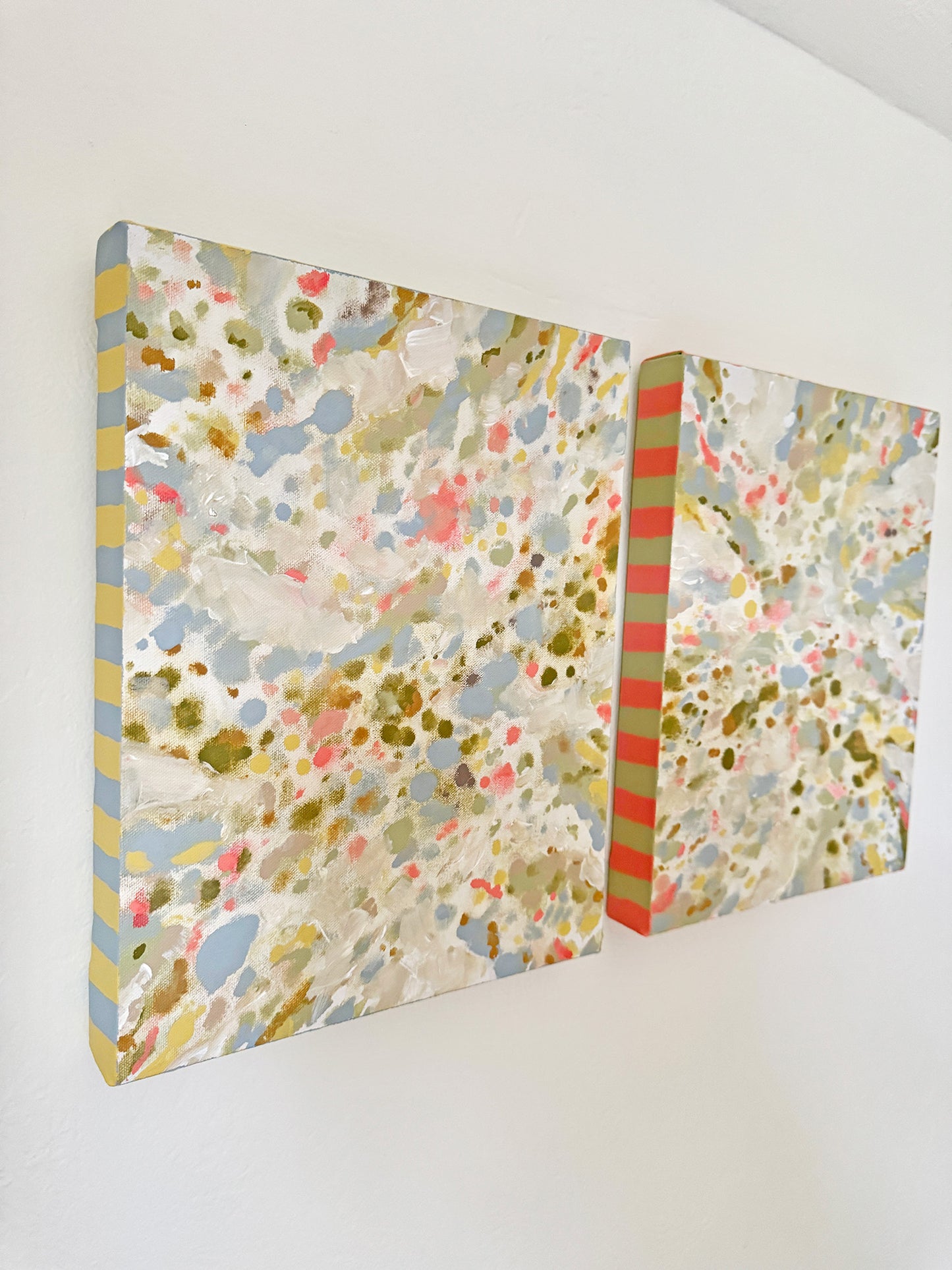 Original "Quiet Tides" and "Serenity" Abstract Painting Set