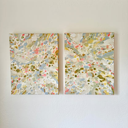 Original "Quiet Tides" and "Serenity" Abstract Painting Set