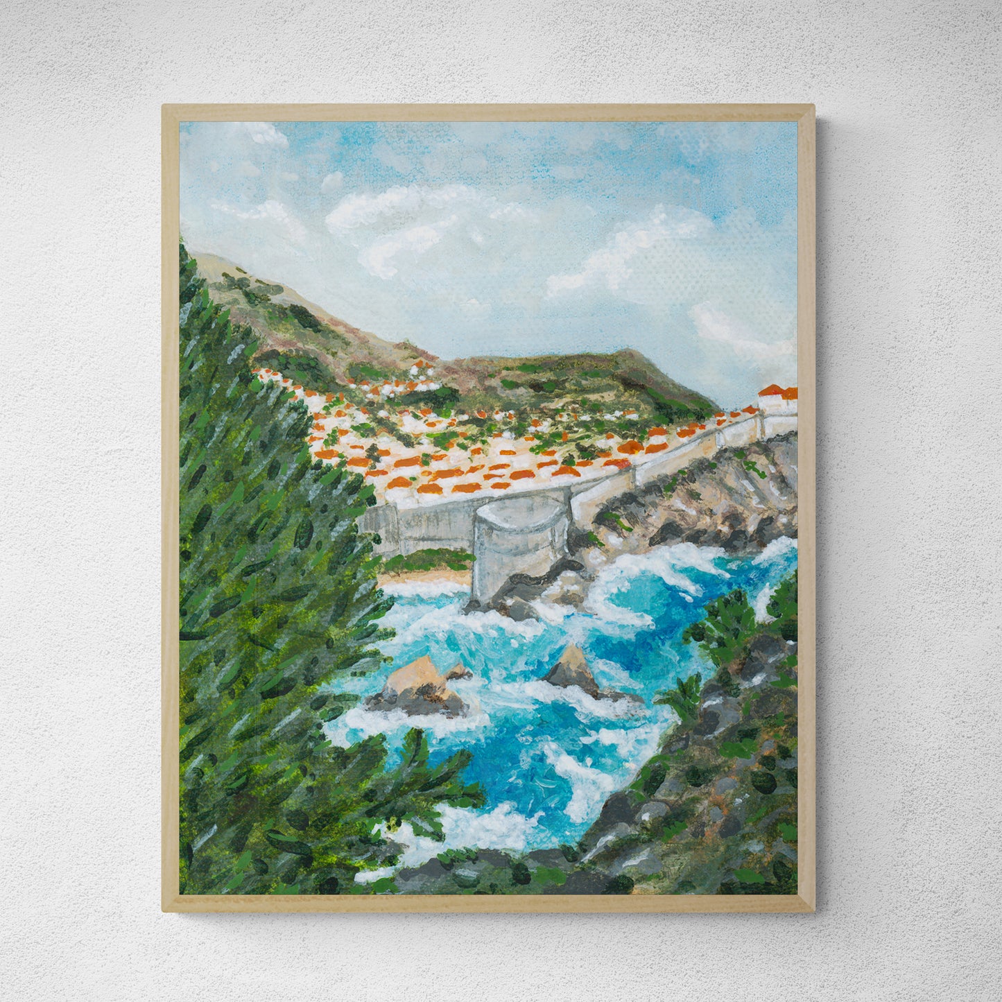 "Dubrovnik Harbor" Art Print